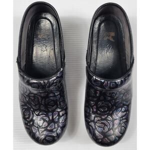 Dansko Pro XP Womens 40 9.5/10 Black Night Rose‎ Comfort Nurse Clogs 3912960202